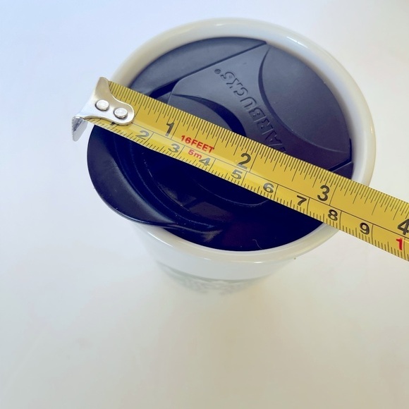 Starbucks Travel Mug Glossy White EUC 11oz - Picture 12 of 13